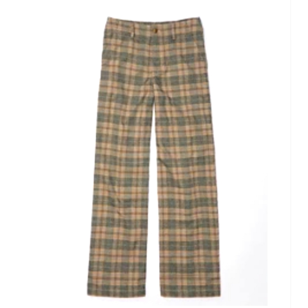 American Eagle Outfitters Plaid Pants - Green and Tan